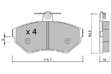 Комплект тормозных колодок (AISIN: BPVW-1024)